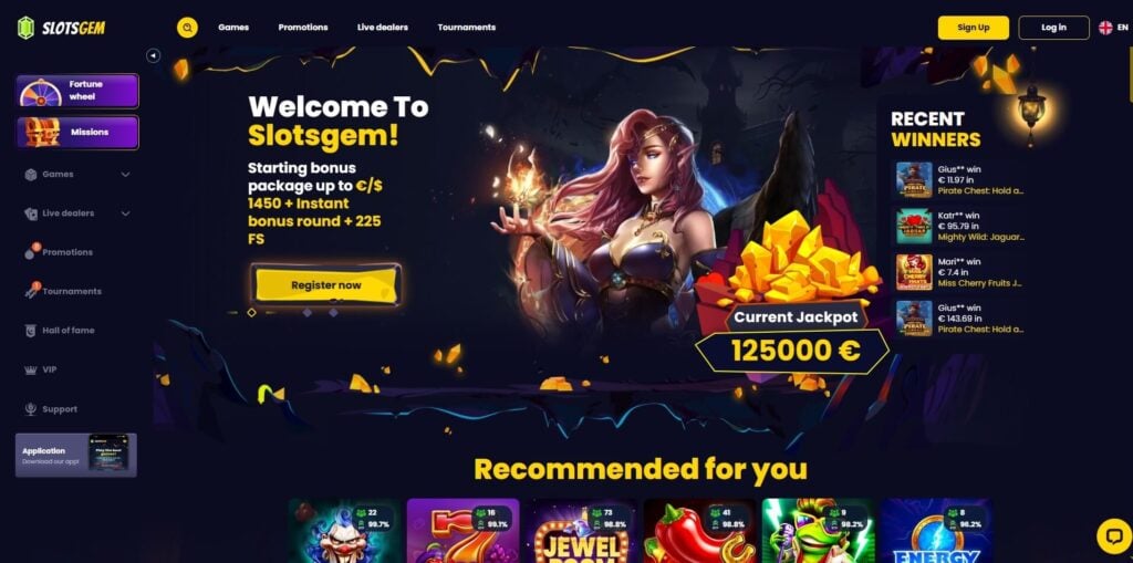 SlotsGem Casino Ireland