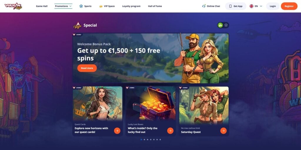 Vulkan Vegas Casino Free Spins